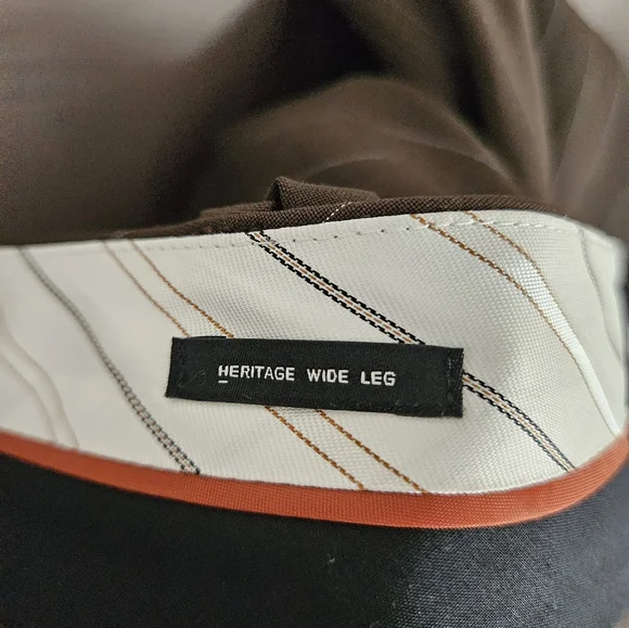 NWOT Talbots brown pinstripe Heritage wool blend trousers pants Womens 12 - Picture 6 of 9